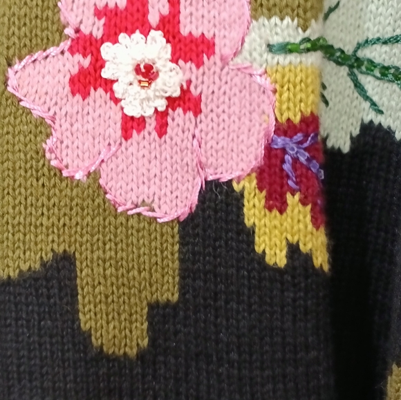 Storybook Knits Vintage butterfly cardigan 1X - Picture 4 of 9